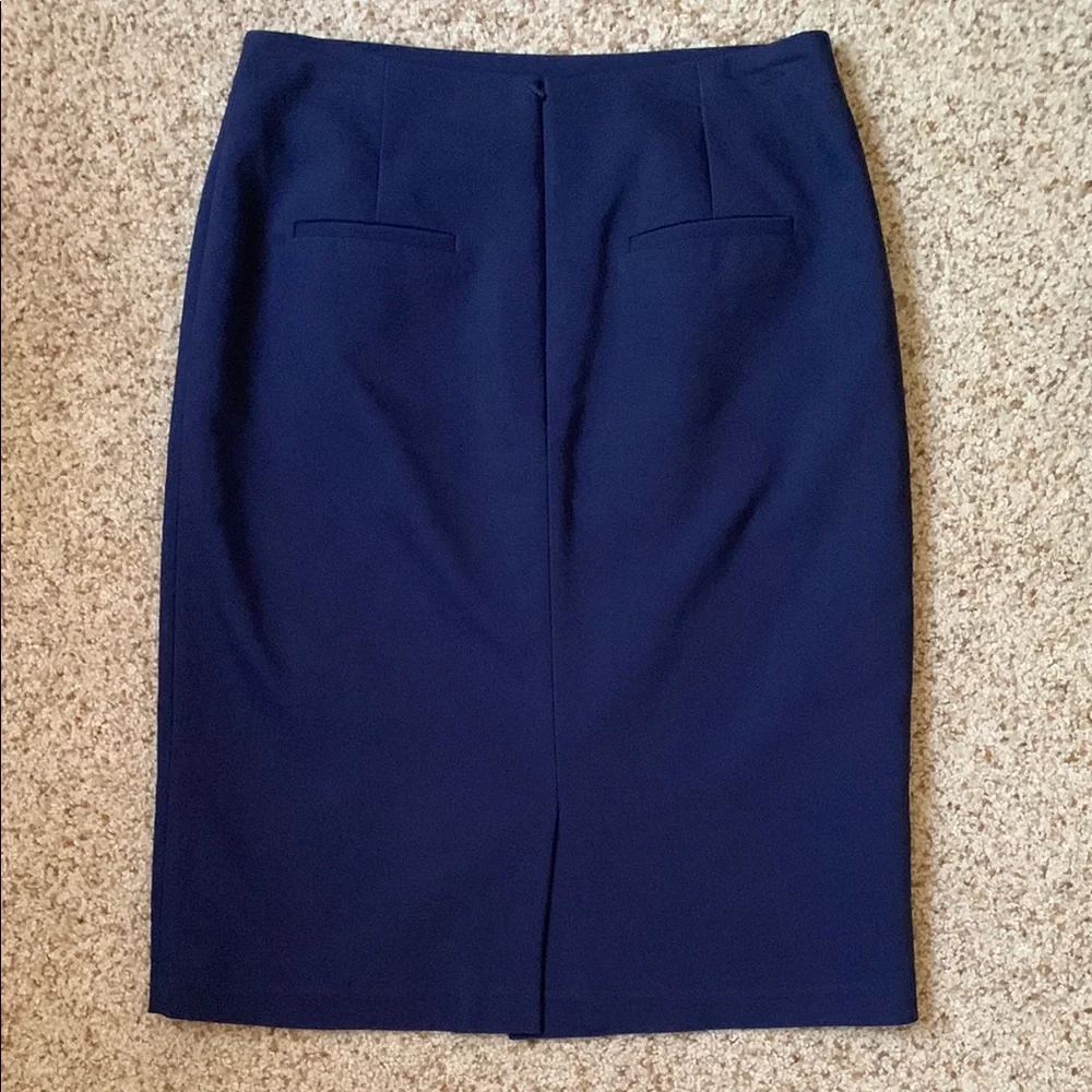 DownEast Blue Knee-Length Pencil Skirt Work - Picture 5 of 6